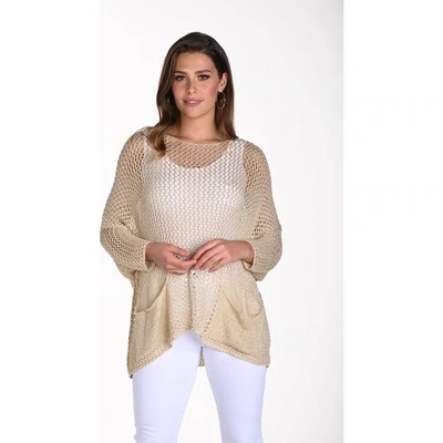 FRANK LYMAN NETTED PULLOVER - SAND/GOLD