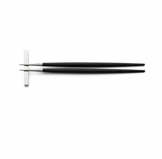 CO011 Chopstick Set (3), Brushed Silver/Black