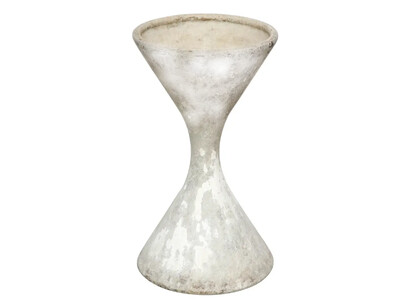 Willy Guhl Hourglass Planter Large White PLANTED