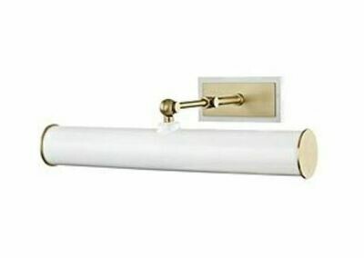 MI001 DELPHINE White + Brass Picture Light-SPECIAL ORDER