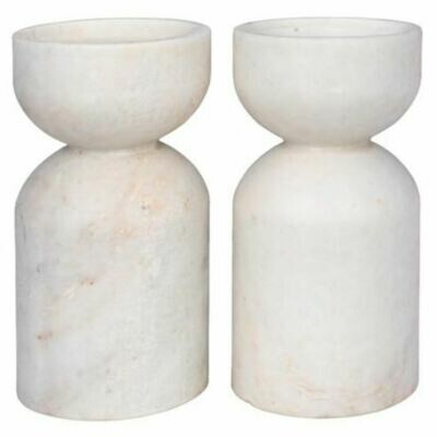 NR011 Sunset Candle Holder White Marble 