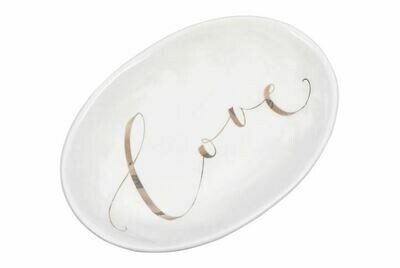 CC175 "Love" Dish with Gold 