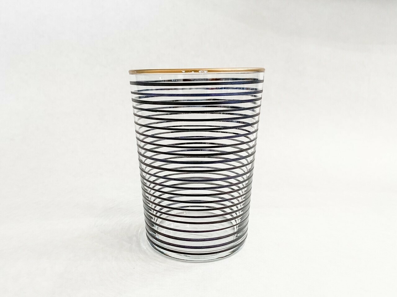 SL050 Tea Glass - Striped - Black 