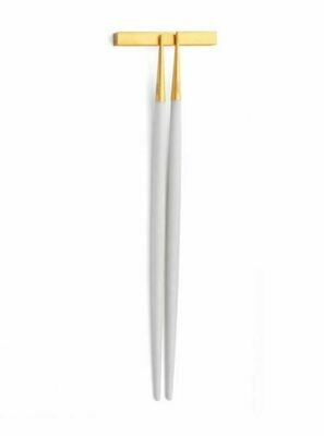 CO036 Gold and White Chopstick Set