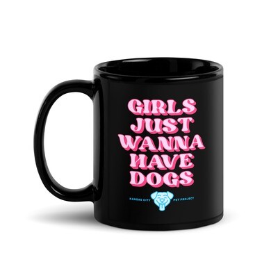 KCPP Wanna Have Dogs Black Glossy Mug