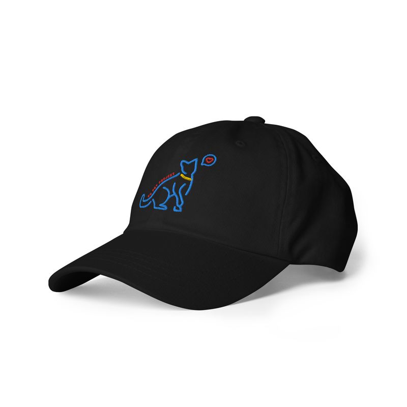Cat Sketch Embroidered Cap