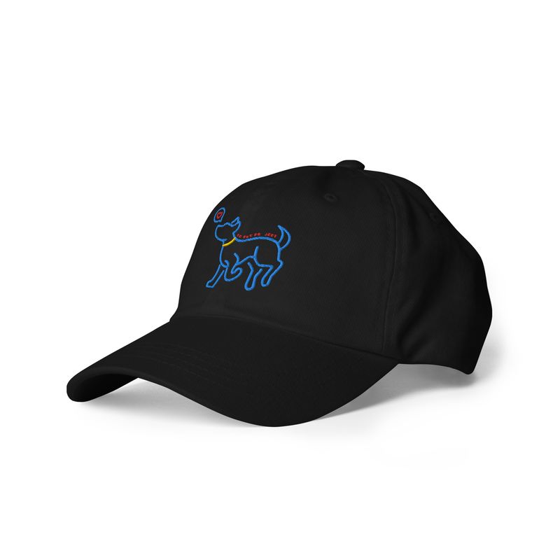 Dog Sketch Embroidered Cap