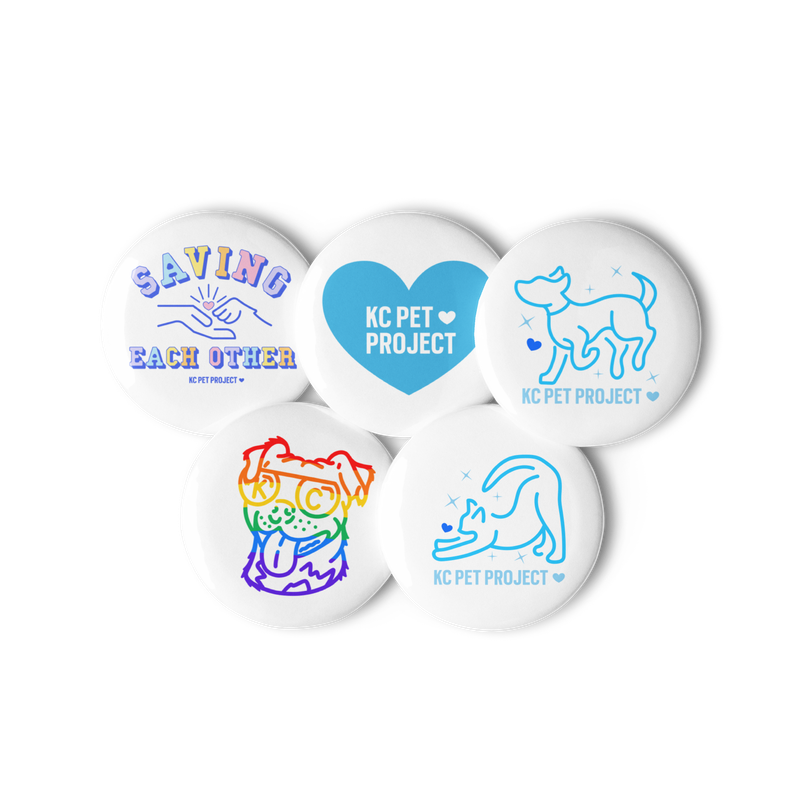 KC Pet Project Pin Buttons - set of 5