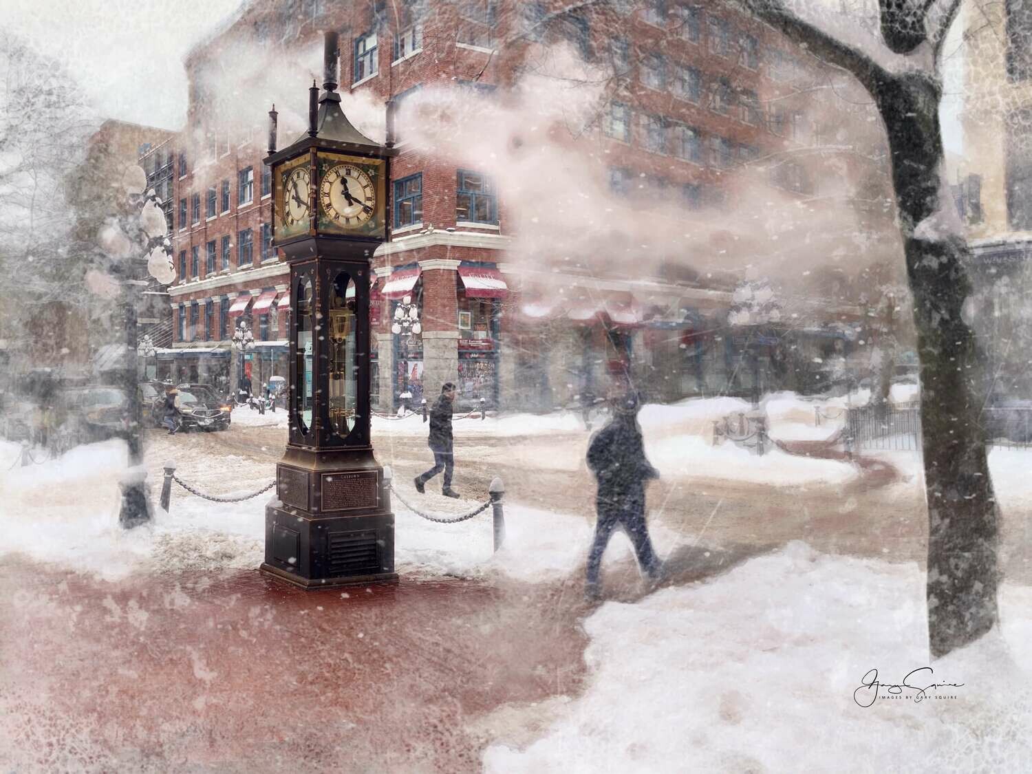 Gastown Snow Scene
