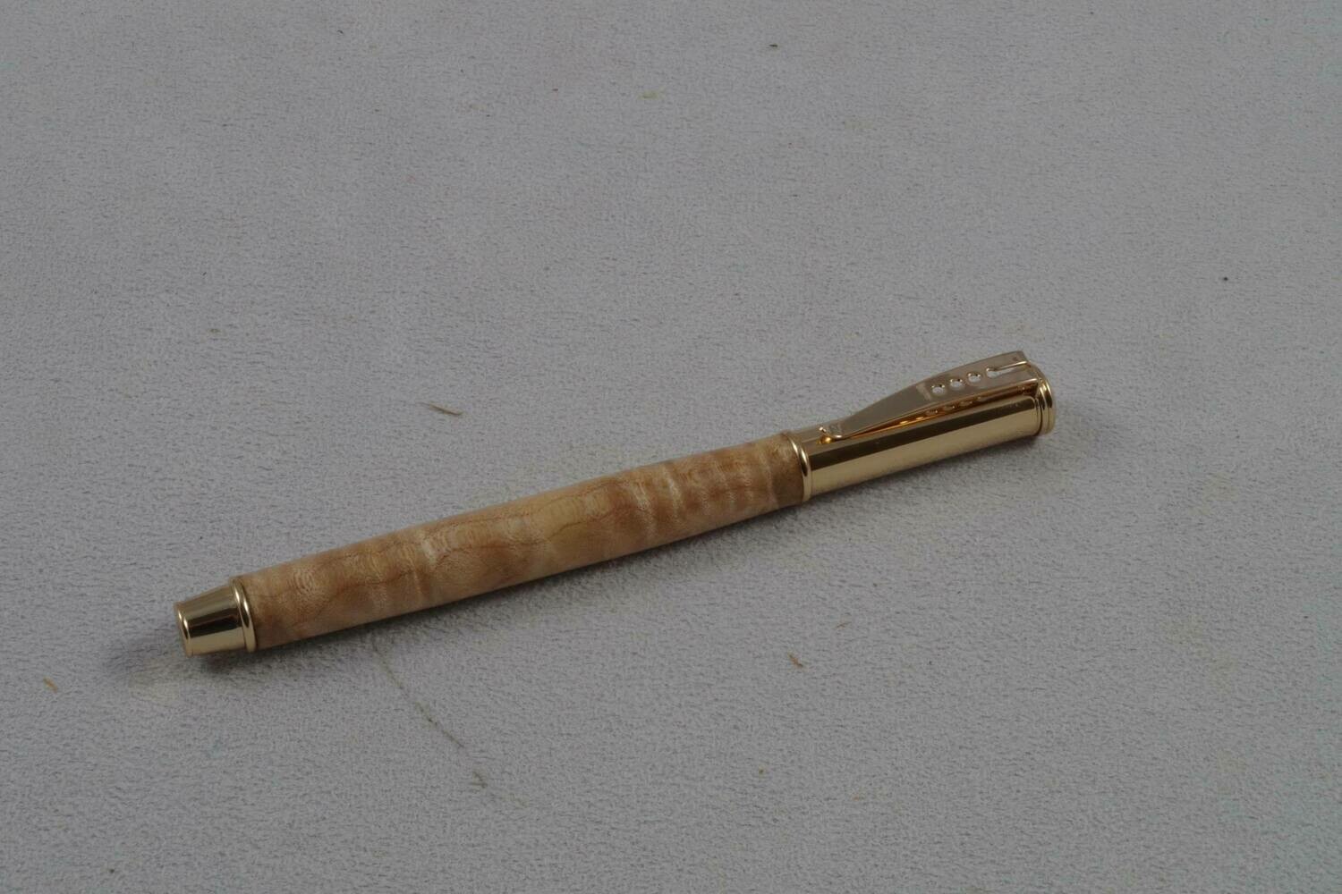 Snapcap Rollerball pen made from maple wood