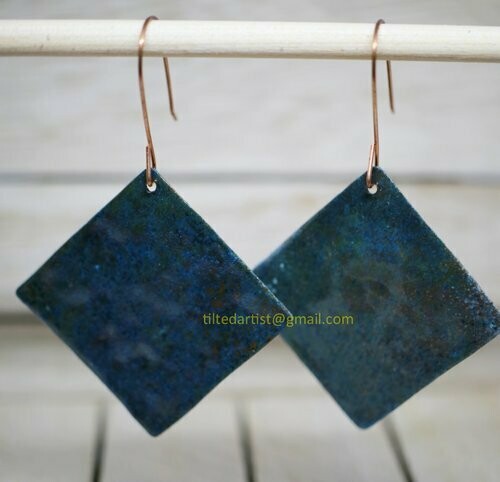 Copper Earrings - Be a Blue Square
