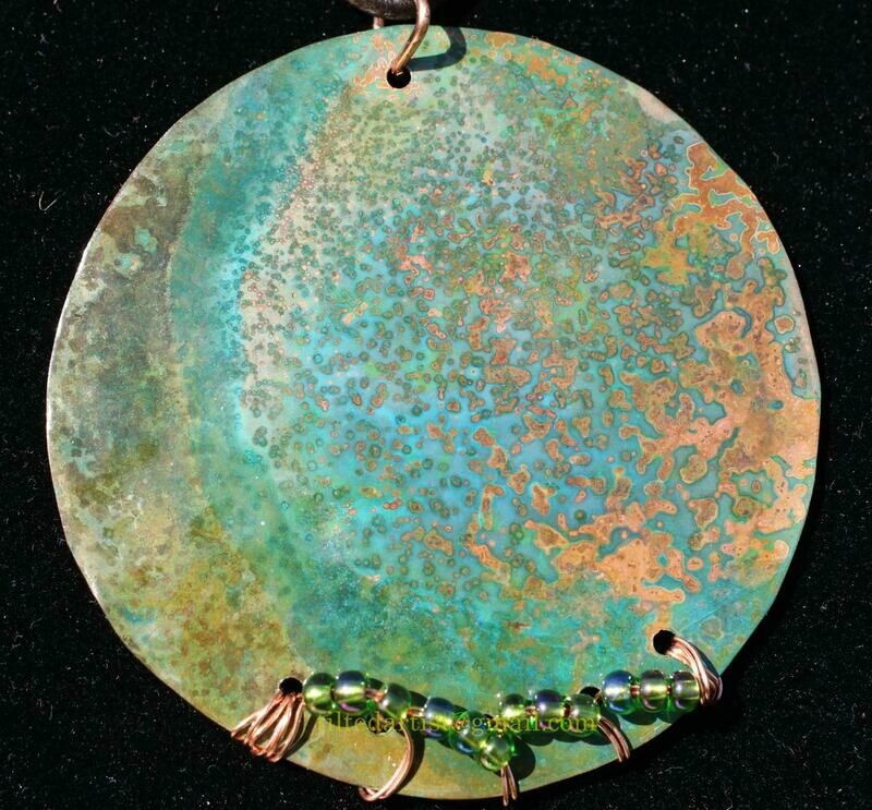 Copper Necklace - Green Edge