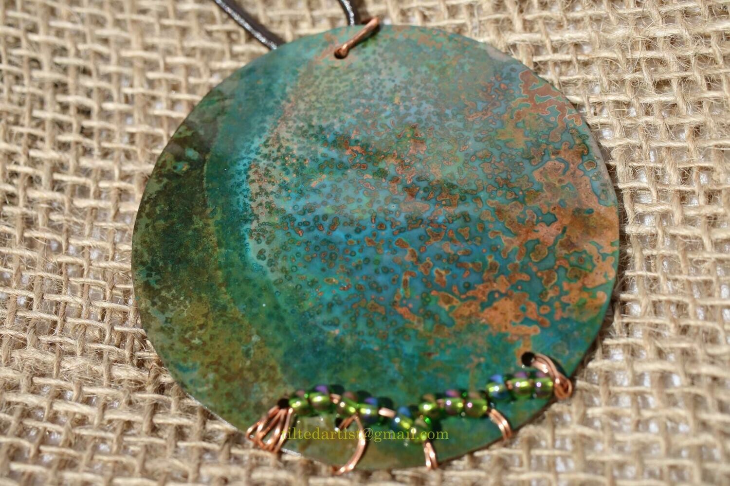 Copper Necklace - Green Edge
