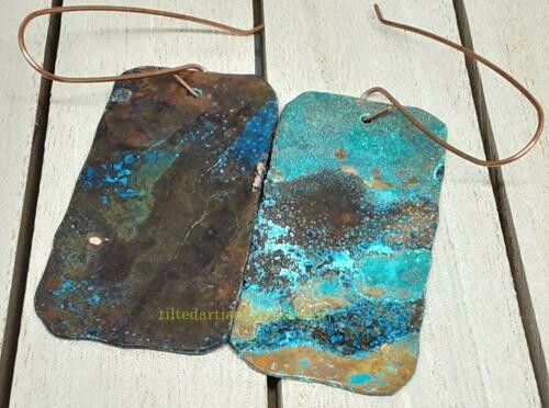 (SOLD)Copper Earrings - Living on the Edge