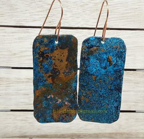 (SOLD)Copper Earrings - Rustic and Edgy