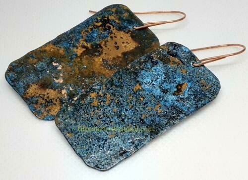 (SOLD)Copper Earrings - Rustic and Edgy