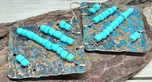 Copper Earrings - West Coast in Turquoise