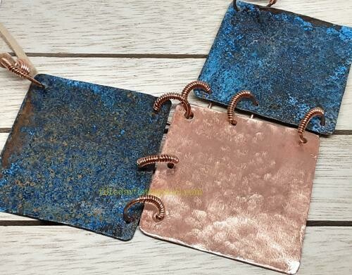 Copper Necklace - Three Quarter Square