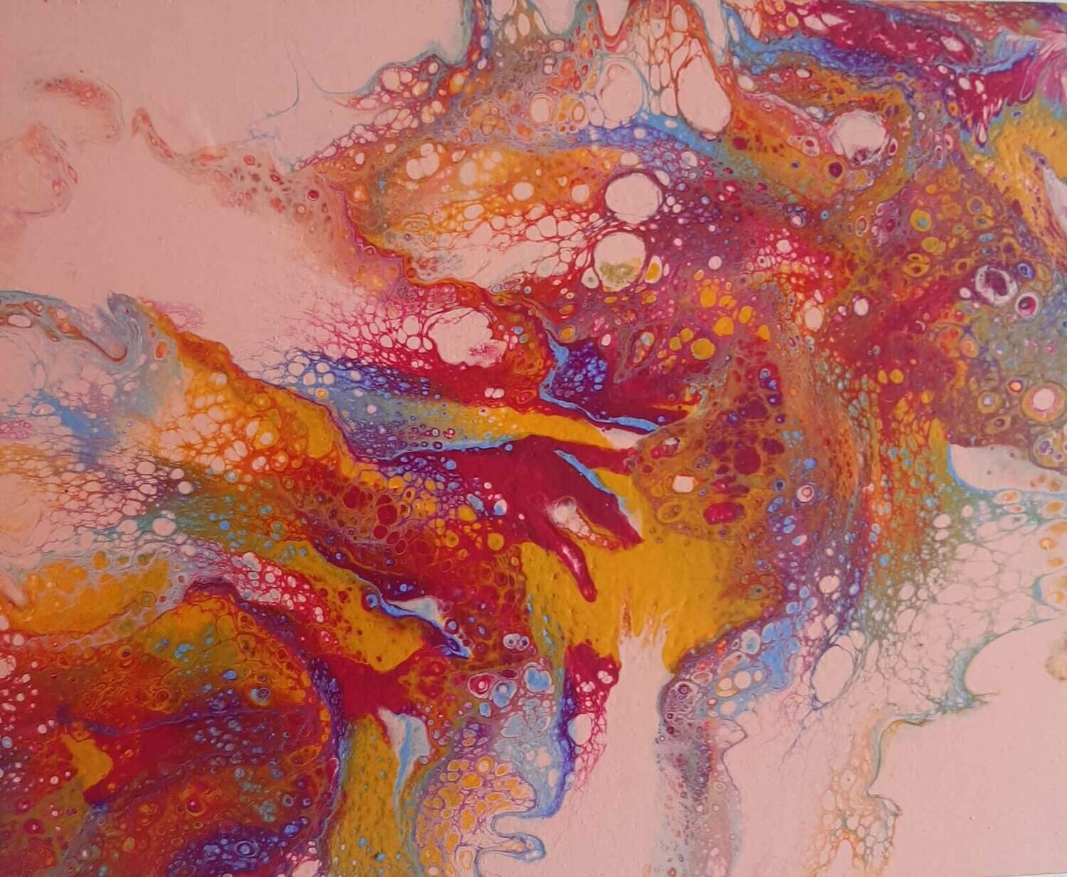 Sherbet Acrylic Pour