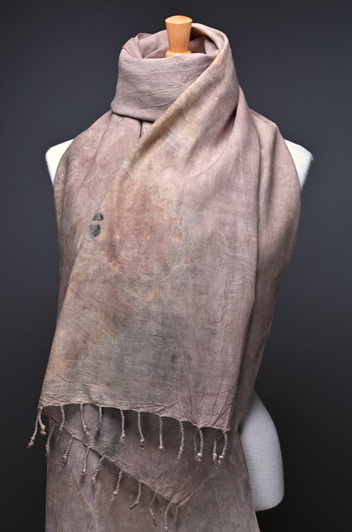 Handwoven, hand printed Silk Shawl