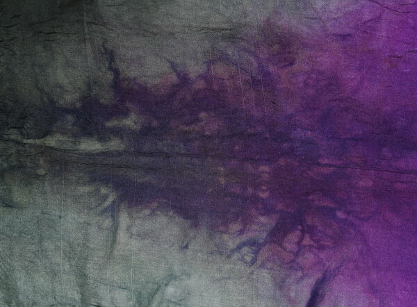 Hand dyed silk habotai scarf
