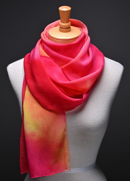 (SOLD)crepe de chine scarf