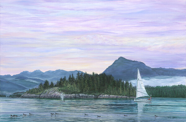 (SOLD)&quot;WHALES AND SAILS&quot;