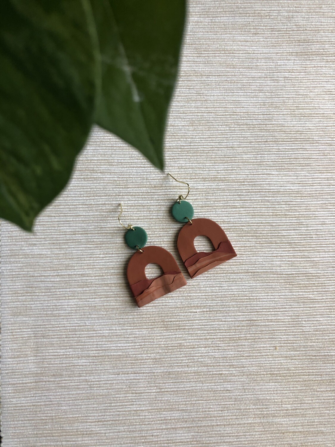 Terracotta Arch | Polymer Clay, Dangle Earring