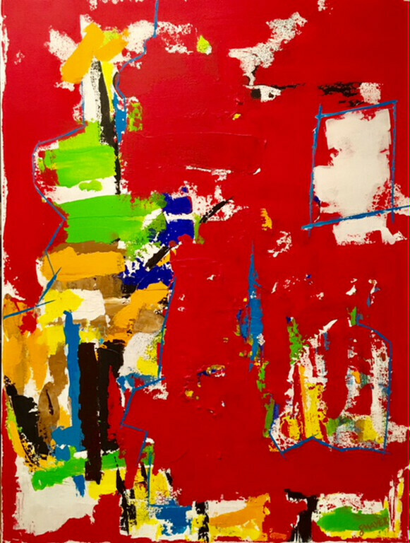 Torn Red Curtain