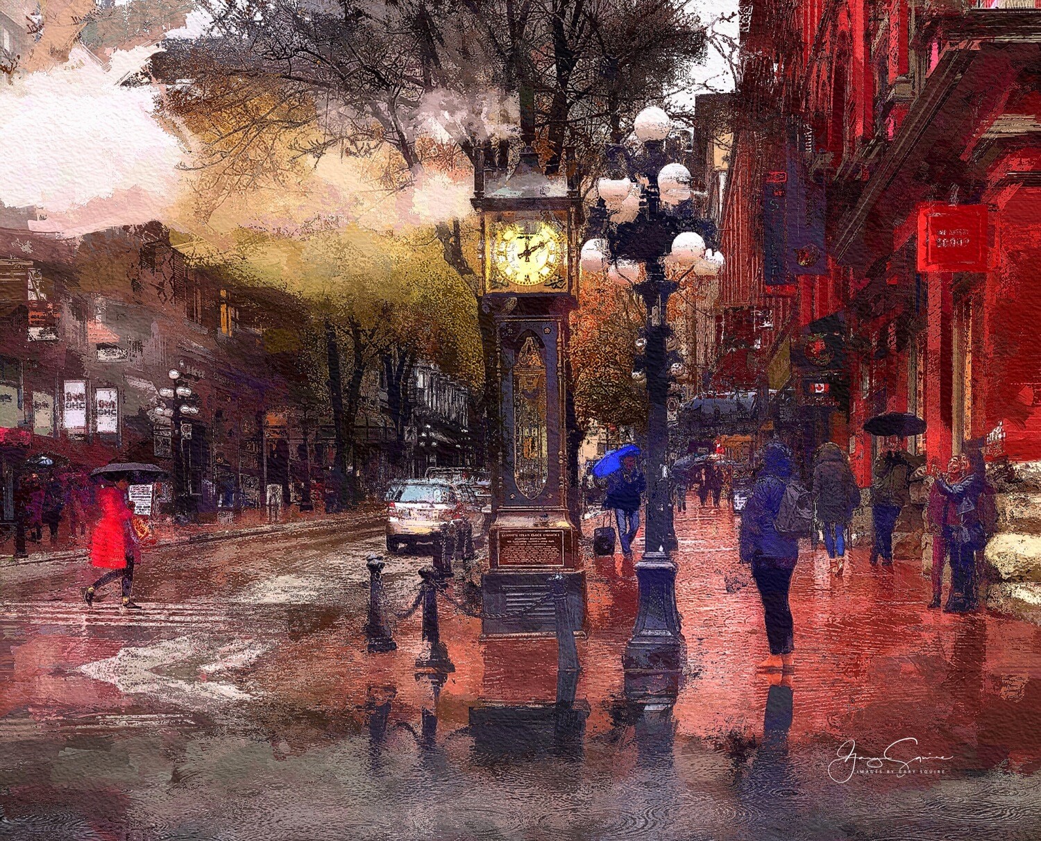 Gastown Steam Clock, Rainy Day (2nd Edition)