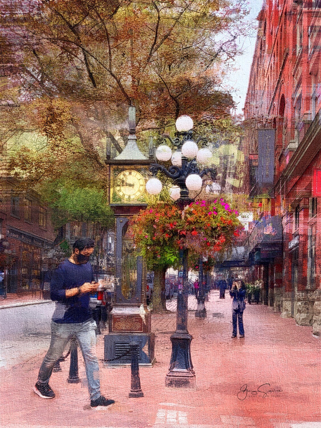 Gastown Steam Clock, Autumn Day