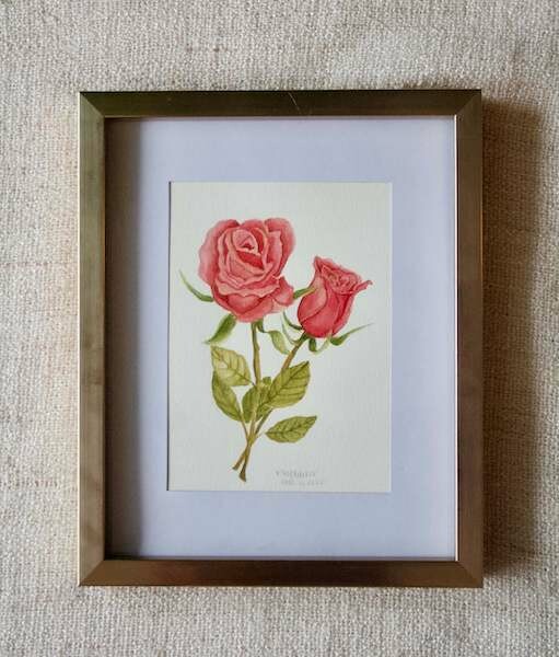 Original Red Roses Watercolour Painting