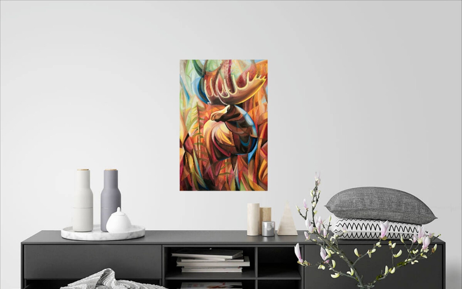 Moose in the Autumn Woods