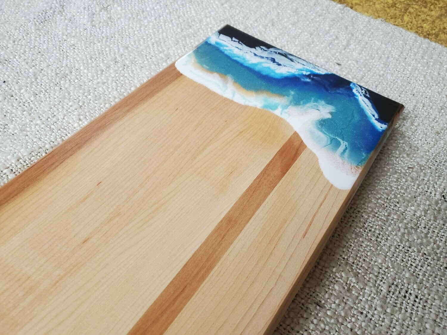Resin and maple cheese board