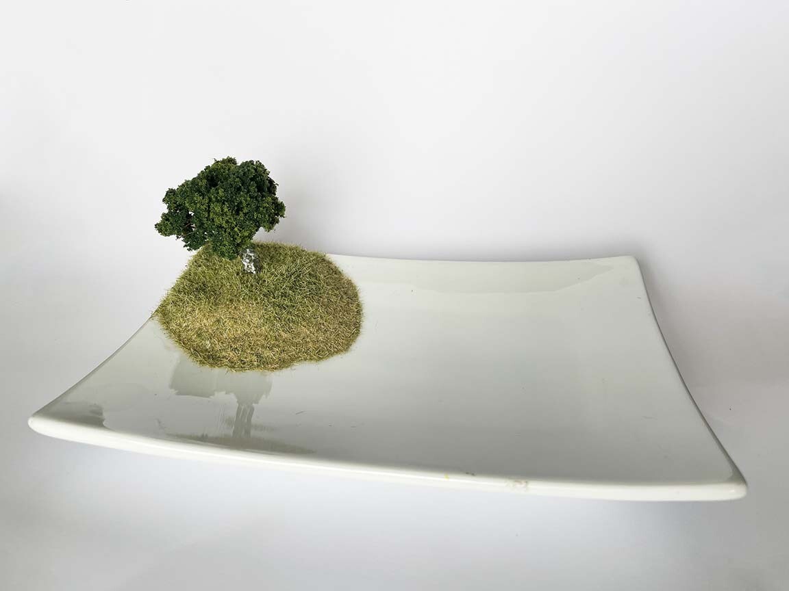 White Tray with Tree White Tray with Tree