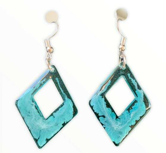 Earrings - Turquoise Trapeze