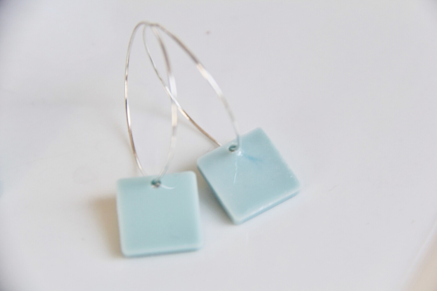 Square Hoops - Blue