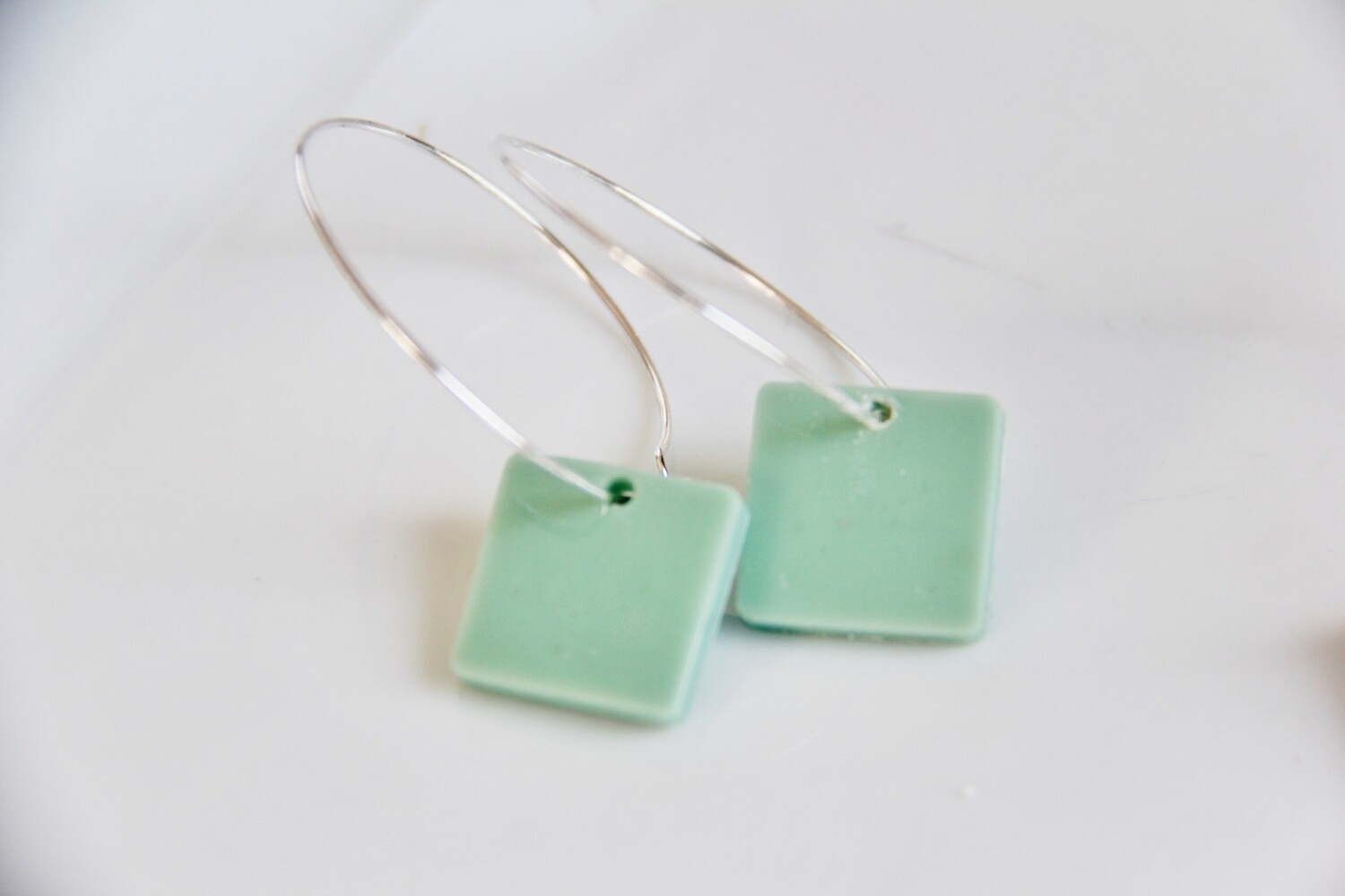 Square Hoops -Green
