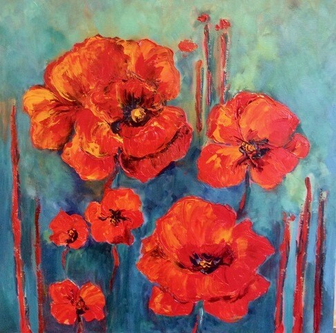 (SOLD)Poppies Galore