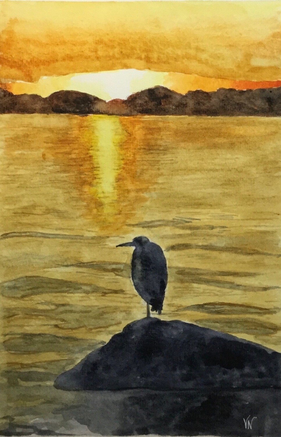 Heron Sunset