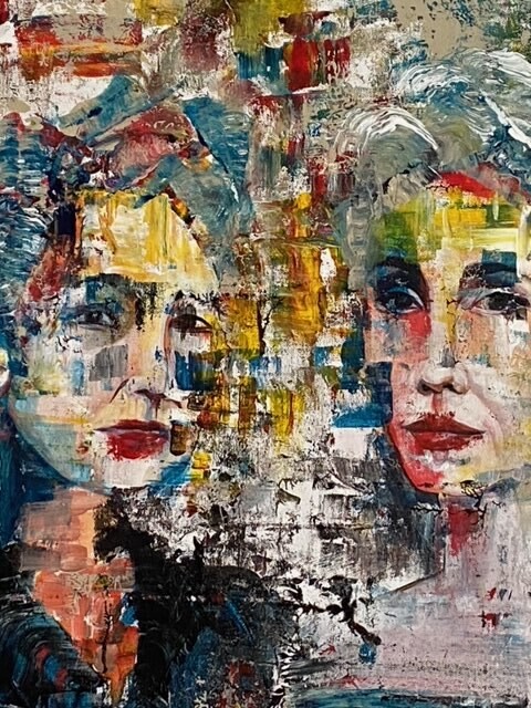 (SOLD)Friends in the Abstract