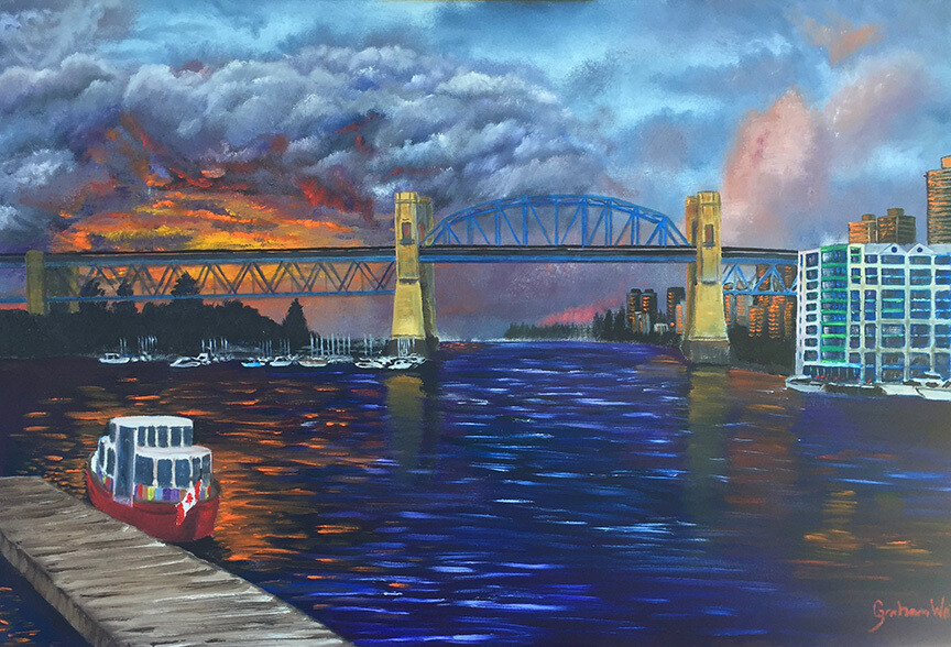 &quot;VANCOUVER BURRARD BRIDGE AT SUNSET&quot;