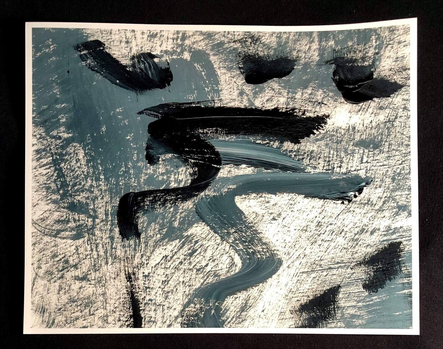 Black and White Abstract #2 Art Print