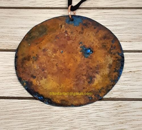 Copper Necklace - A Bright Blue Spot