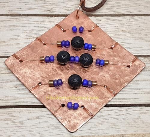 Copper Necklace - Black Lava Beads Please 2