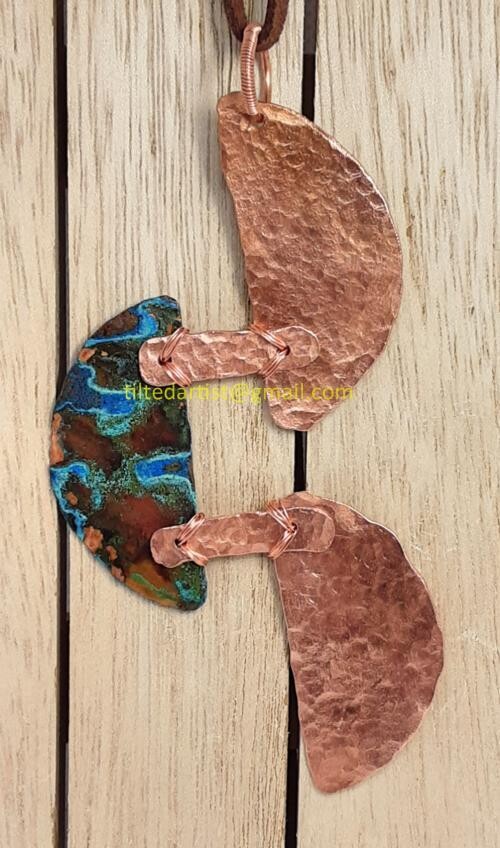 Copper Necklace - Funky Turtles