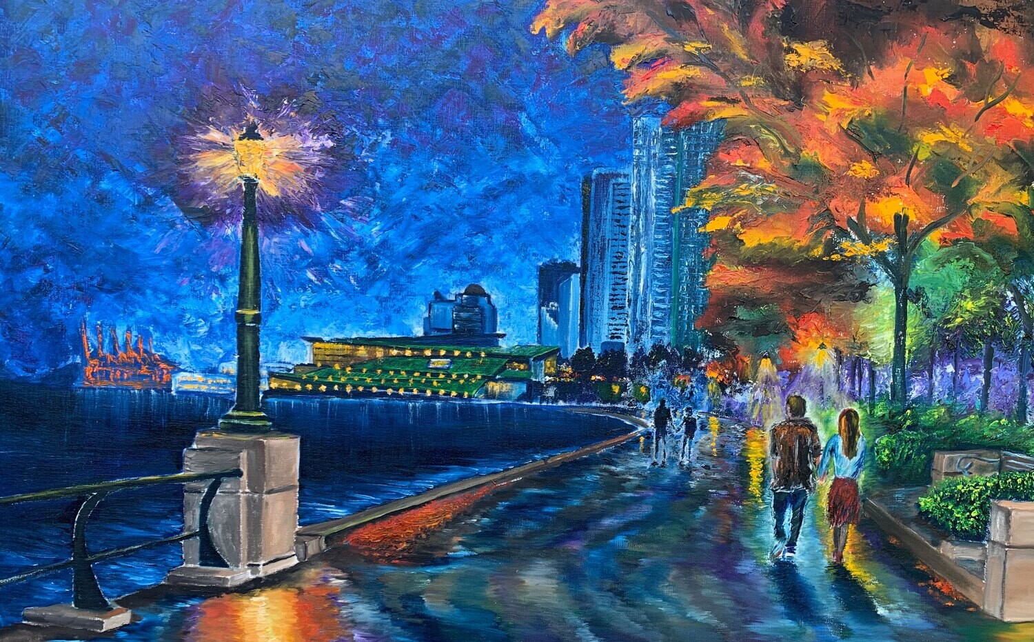 &quot;NIGHT STROLL - COAL HARBOUR&quot;
