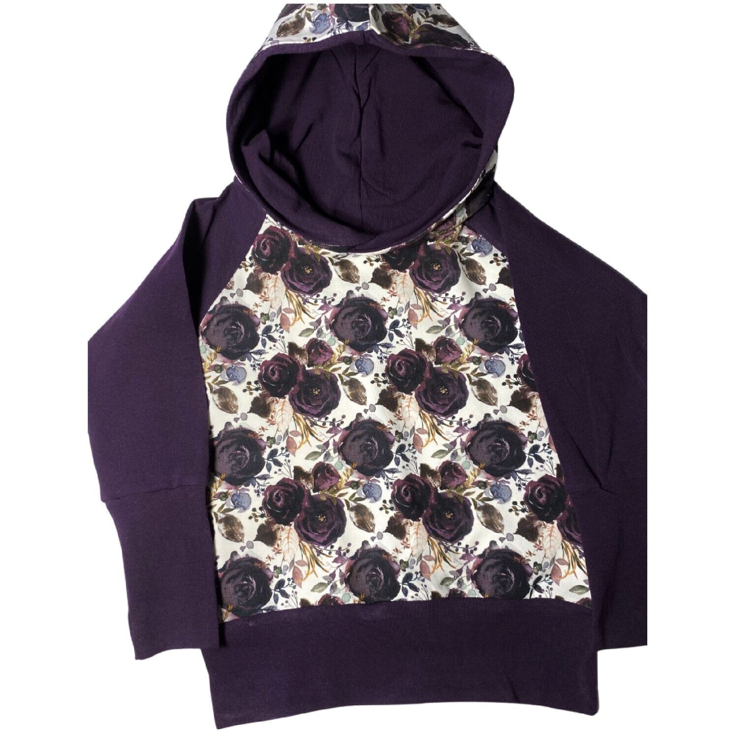 Burgundy Floral Grow Along® Hoodie Size 6-8