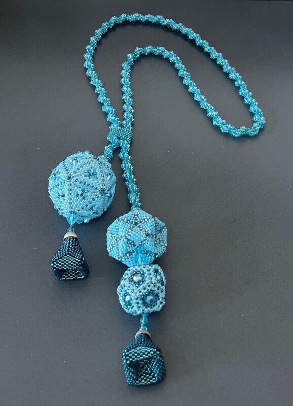 Long Blue Dangler Necklace