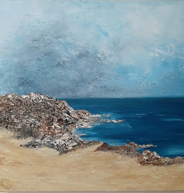 (SOLD)Sea,Sand and Stone in Corsica.